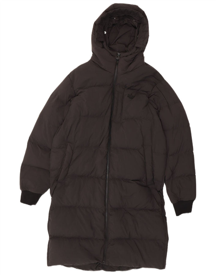 Adidas Abrigo acolchado con capucha para hombre UK 38 Poliamida gris medio