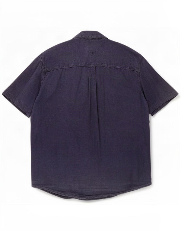 Camisa Hombre Fat Face Regular Fit Manga Corta XL Azul Marino Lino