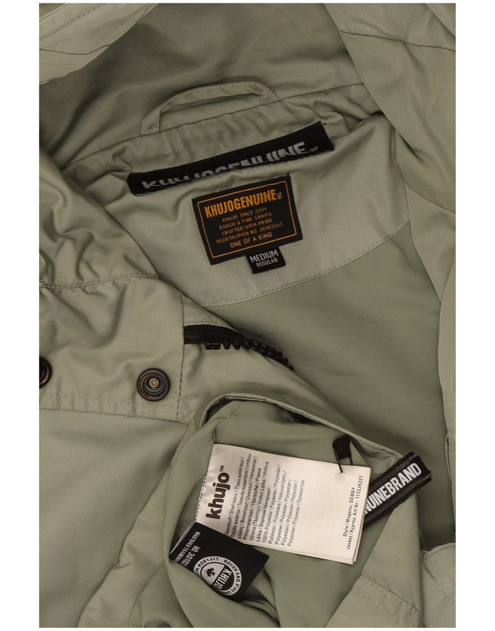 KHUJO Chaqueta utilitaria con capucha para mujer UK 44 Poliéster verde medio