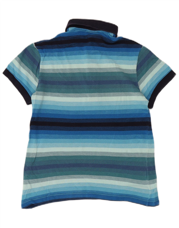 Polo Lacoste para hombre talla 3 pequeño algodón a rayas azules