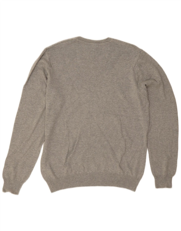 Jersey tipo jersey con cuello en V en color azul Harbor de Marks & Spencer para hombre, color gris medio moteado