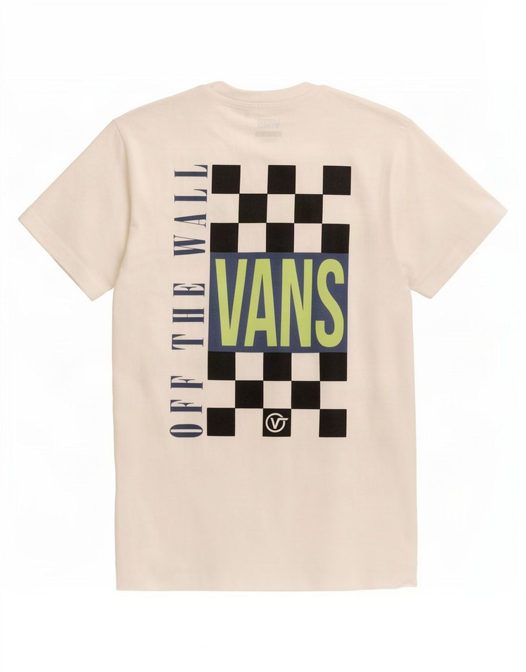 Vans - Camiseta gráfica para hombre, talla pequeña, algodón blanco
