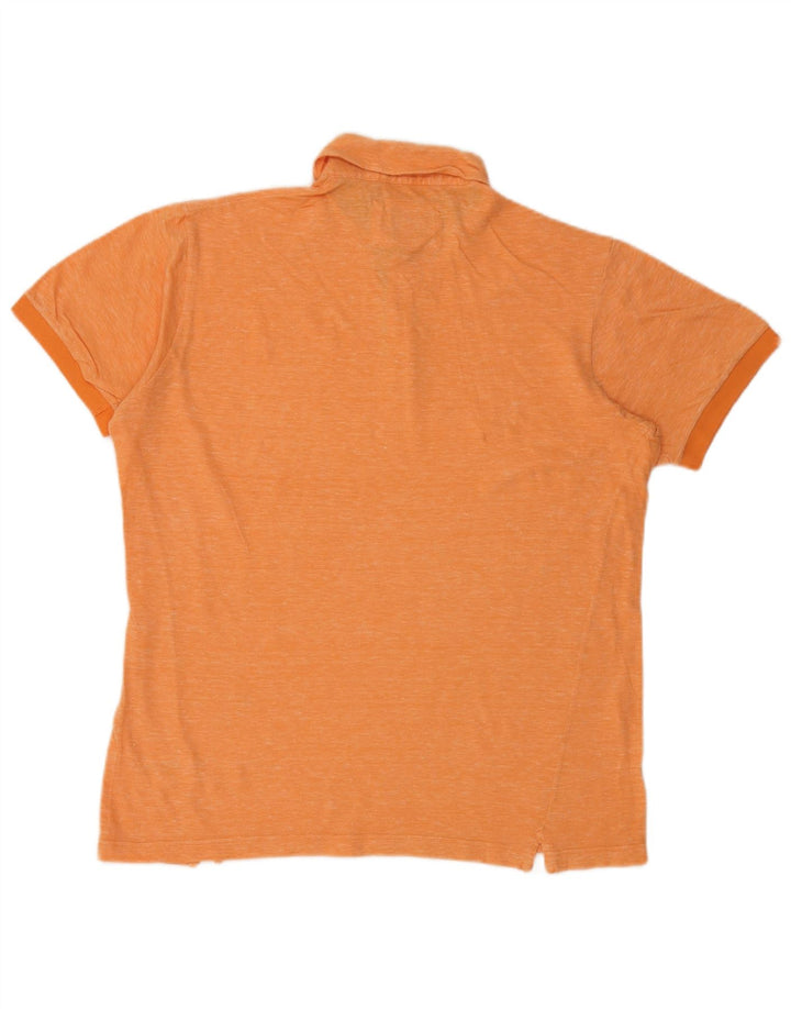 Boggi Polo De Hombre De Algodón Moteado Naranja Grande