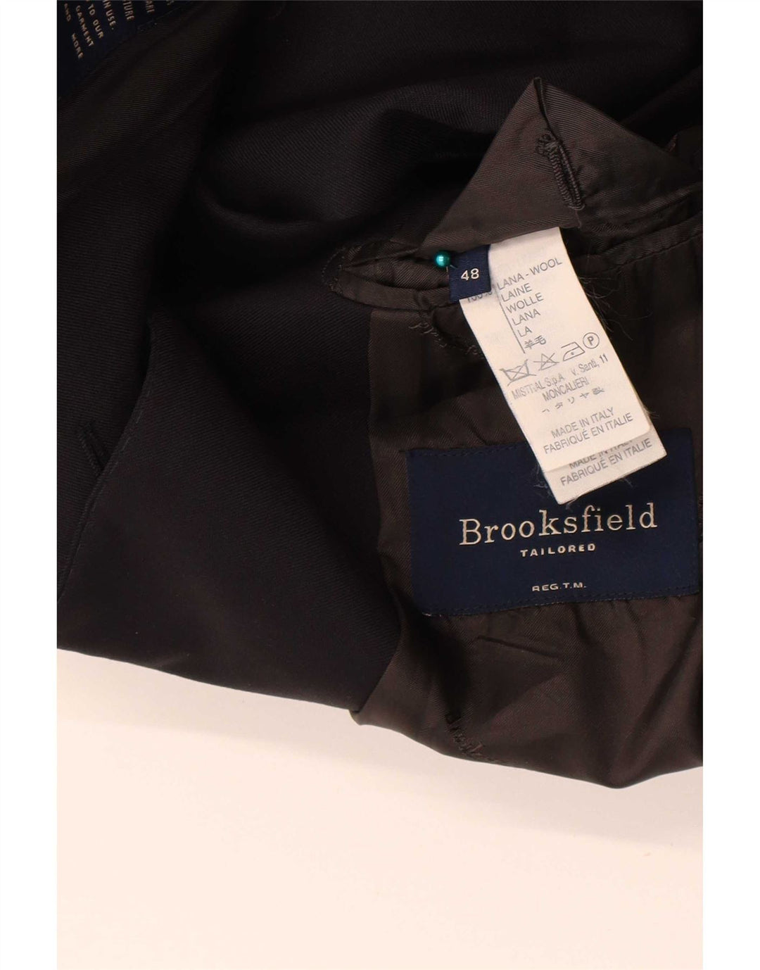 Brooksfield Chaqueta tipo blazer de 3 botones para hombre IT 48 Lana negra mediana