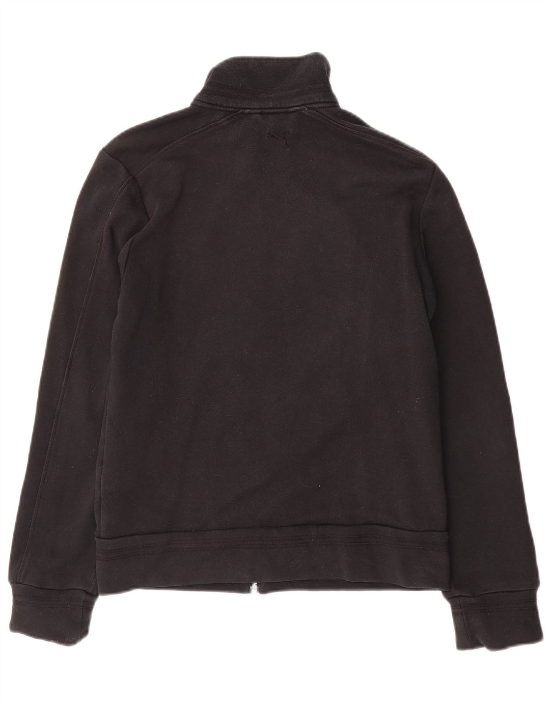 Puma Mujer Gráfico Chándal Top Chaqueta Reino Unido 12 Mediano Negro Algodón