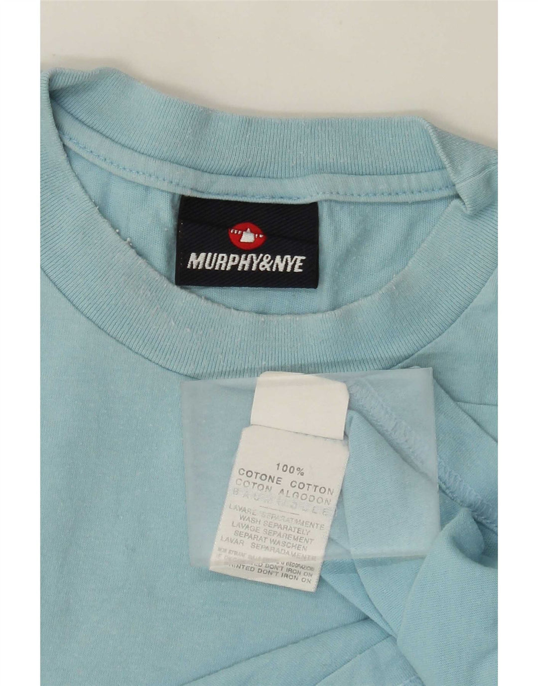 Murphy & Nye Camiseta gráfica para hombre Top grande de algodón azul