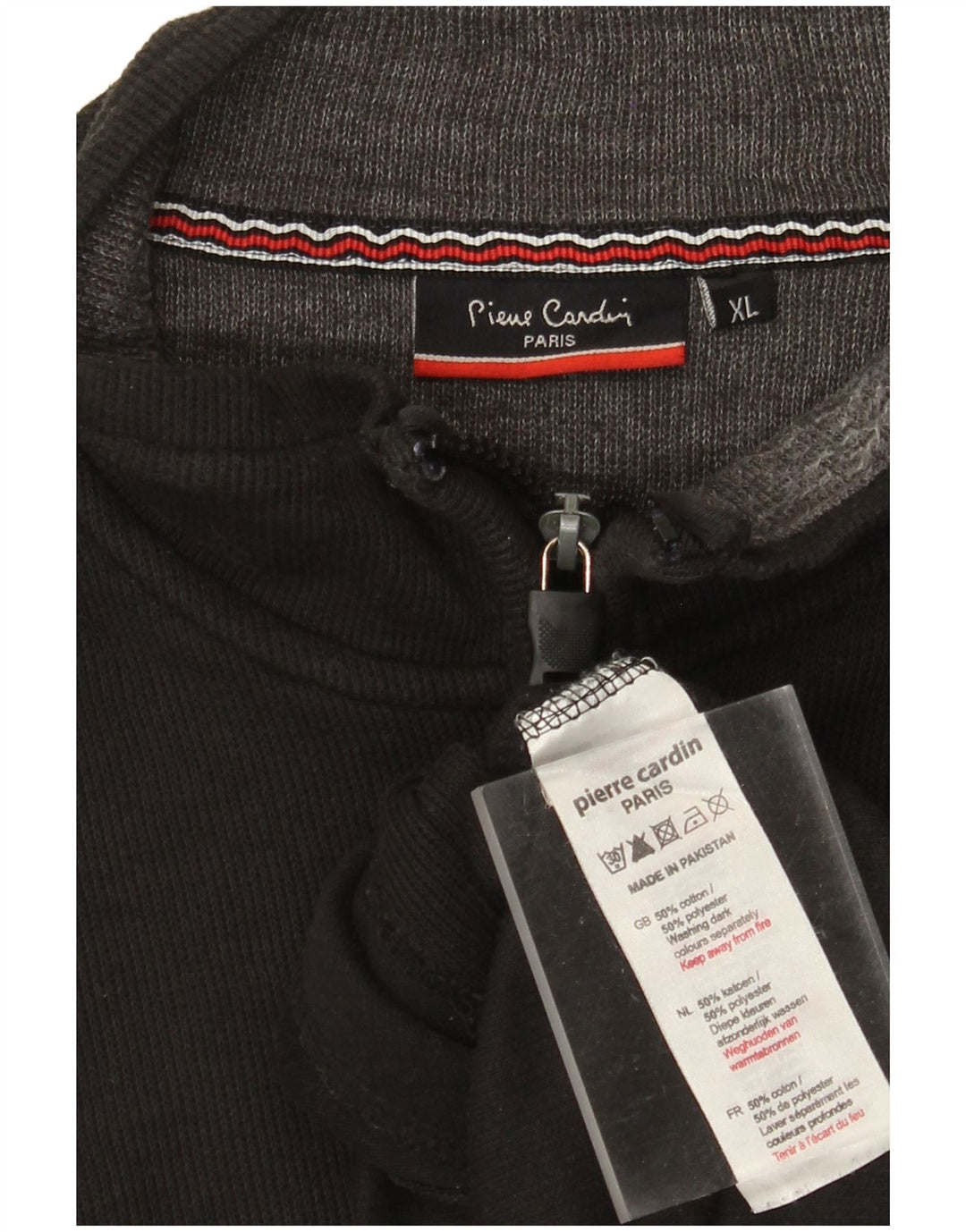 Pierre Cardin Cárdigan Hombre XL Algodón Negro