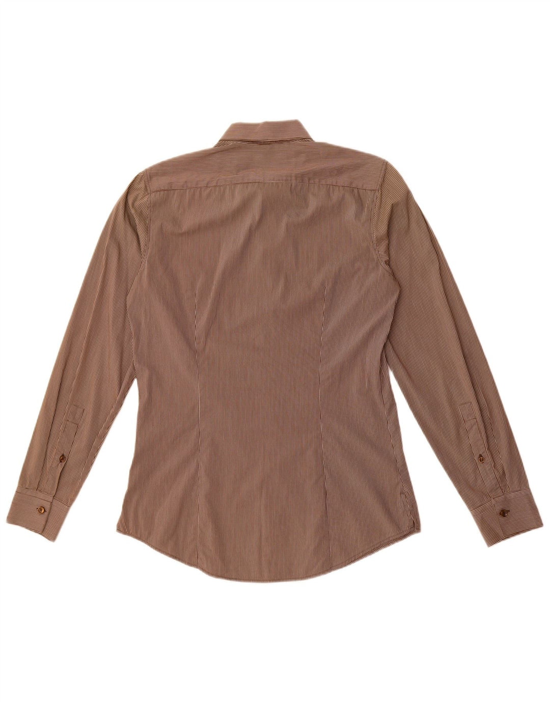 Camisa Benetton Hombre Small Algodón A Cuadros Marrón