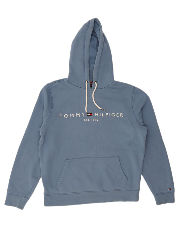 Tommy Hilfiger Jersey con capucha y estampado gráfico de algodón en azul medio para hombre