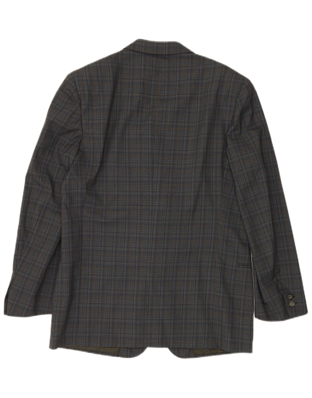 VALENTINO Chaqueta tipo blazer de 2 botones para hombre IT 50 Large Blue Check Viscosa