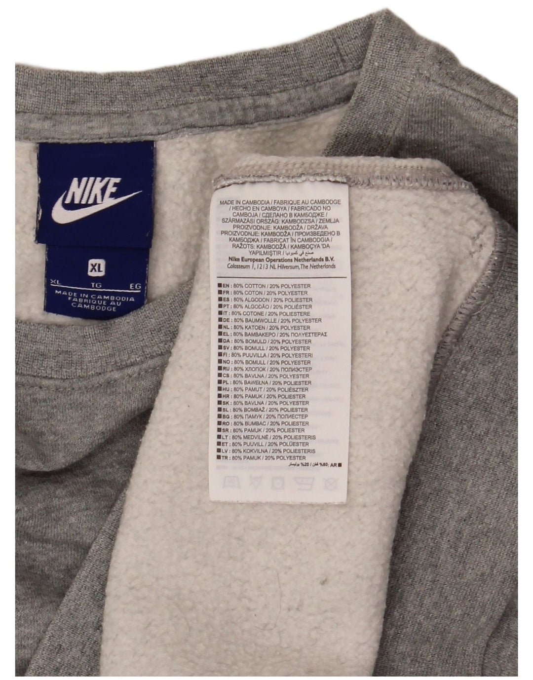 Sudadera Nike Hombre Jumper XL Gris Poliéster