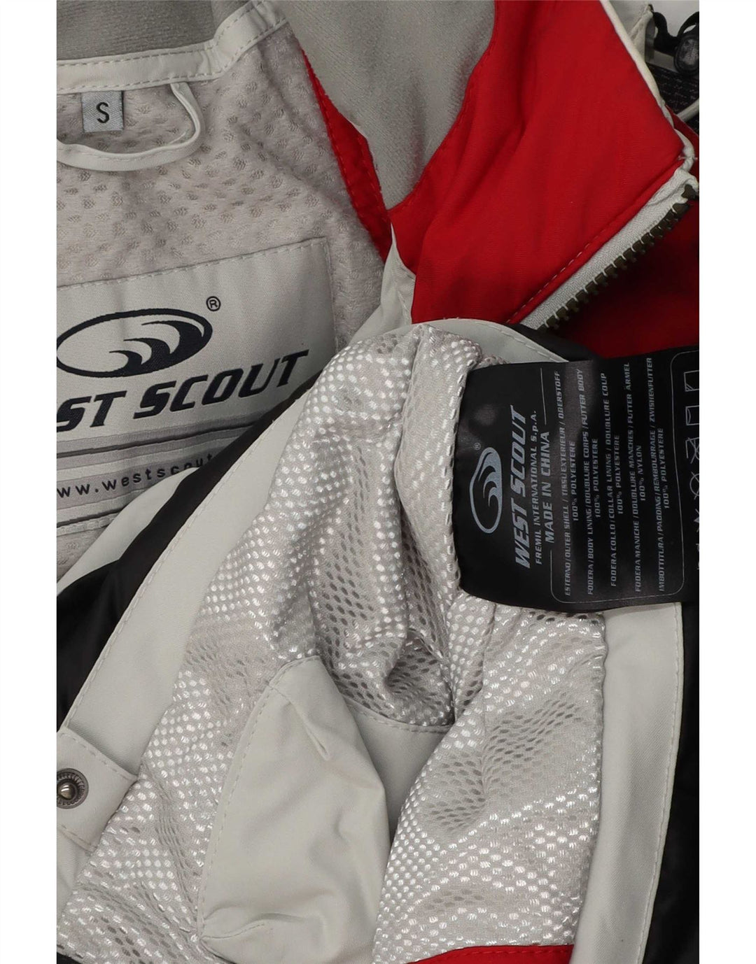West Scout Chaqueta de esquí holgada para hombre UK 36 Small Gris Colorblock Poliéster