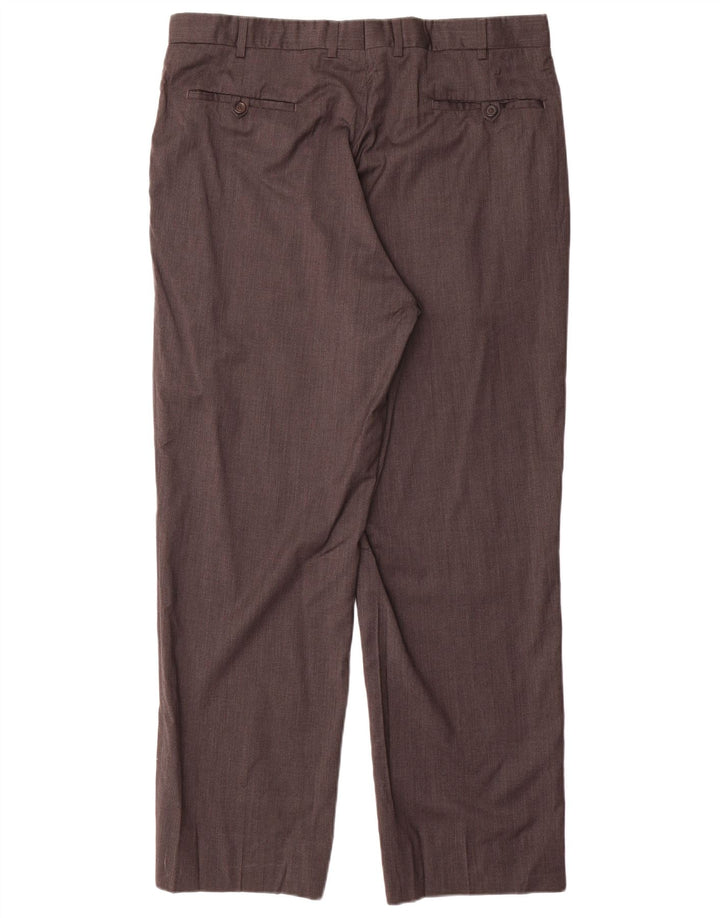 Brooks Brothers Pantalón de traje recto para hombre W38 L30 Lana gris