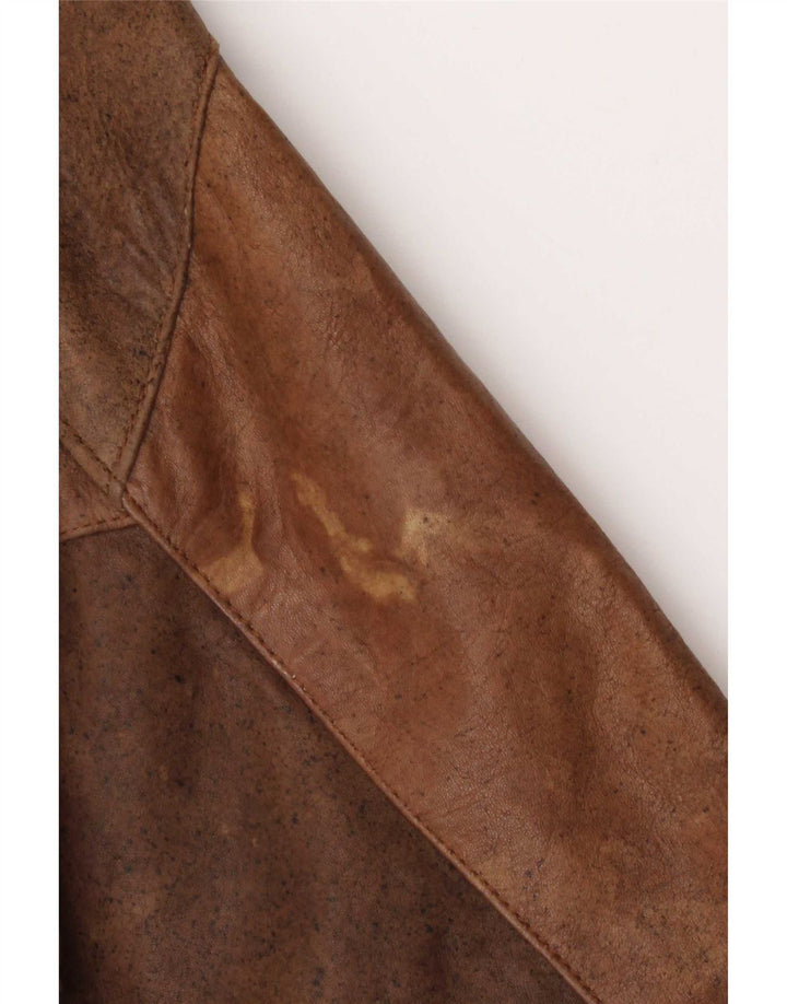 Vintage hombres chaqueta de cuero Reino Unido 40 marrón grande