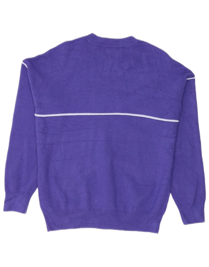 Marks & Spencer Jersey de cuello redondo para mujer UK 44 Viscosa azul medio