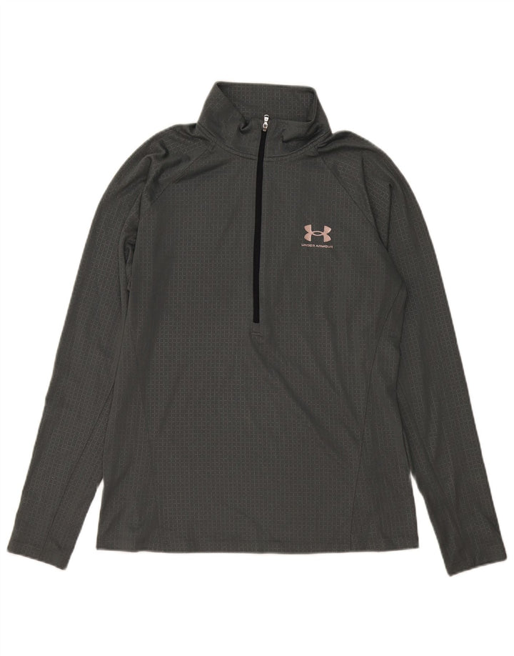 Under Armour Hombre Heat Gear Jersey Chándal Top Grande Gris Cuadros