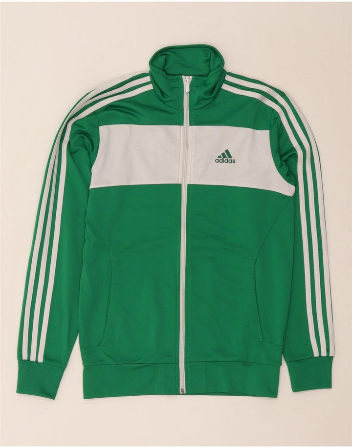 Adidas - Chaqueta de chándal para hombre, talla 32/34, XS, color verde, poliéster