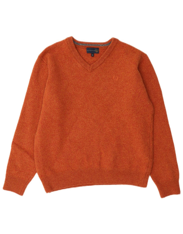 Lincoln - Jersey con cuello en V para mujer, talla 40, lana naranja mediana