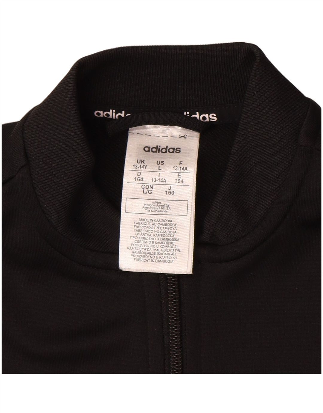 ADIDAS Chaqueta de chándal Aeroready para niña 13-14 años Bloque de color negro
