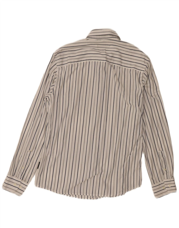 Sergio Tacchini Camisa Hombre Grande Algodón Rayas Blancas