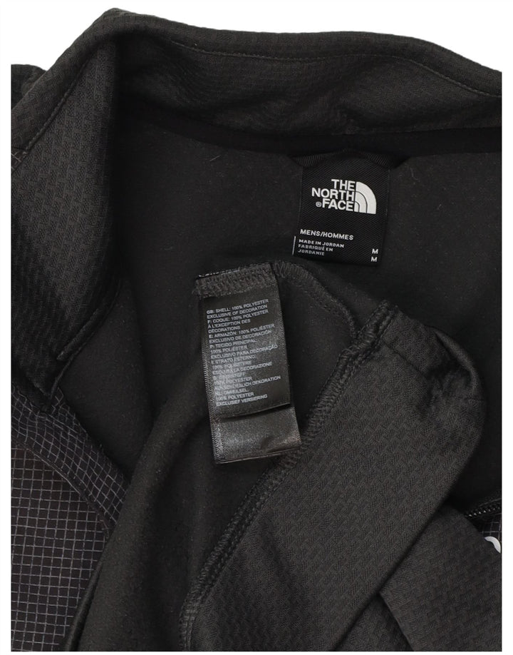 THE NORTH FACE Sudadera con cuello y cremallera para hombre Jersey Gris medio Cuadros Poliéster