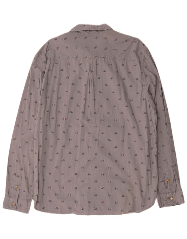 Camisa de corte clásico para hombre de White Stuff, talla 2XL, de algodón con lunares grises