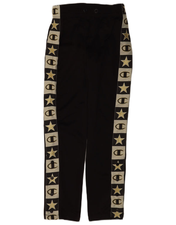 Champion Pantalones De Chándal Gráficos Para Mujer UK 10 Small Black Colorblock