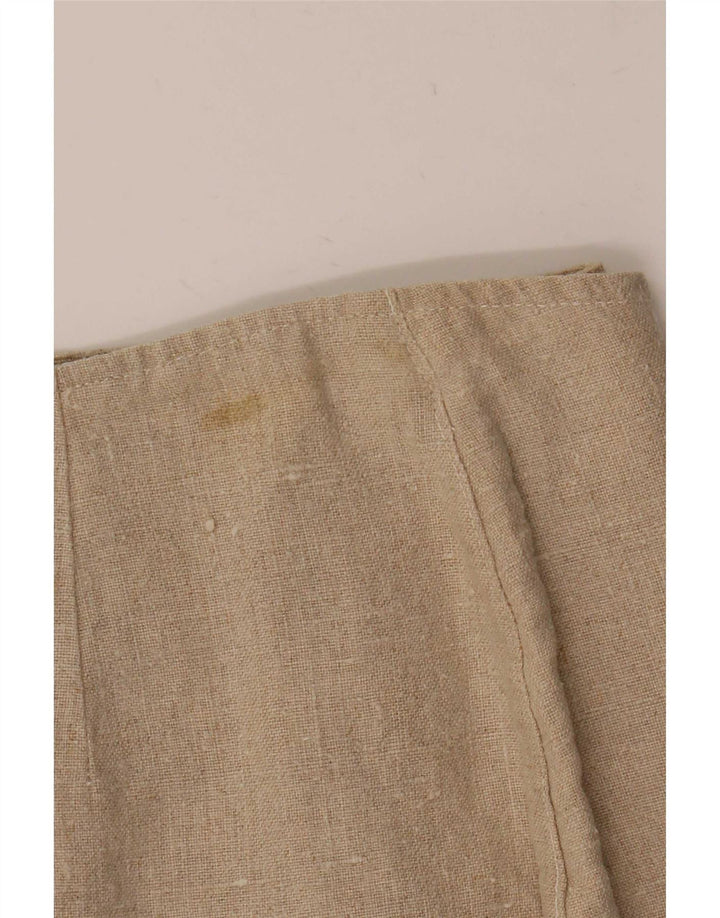 Falda cruzada vintage para mujer pequeña W28 Beige