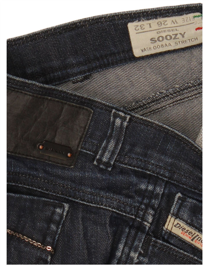 Diesel Mujer Soozy Bootcut Jeans W26 L32 Algodón Azul Marino