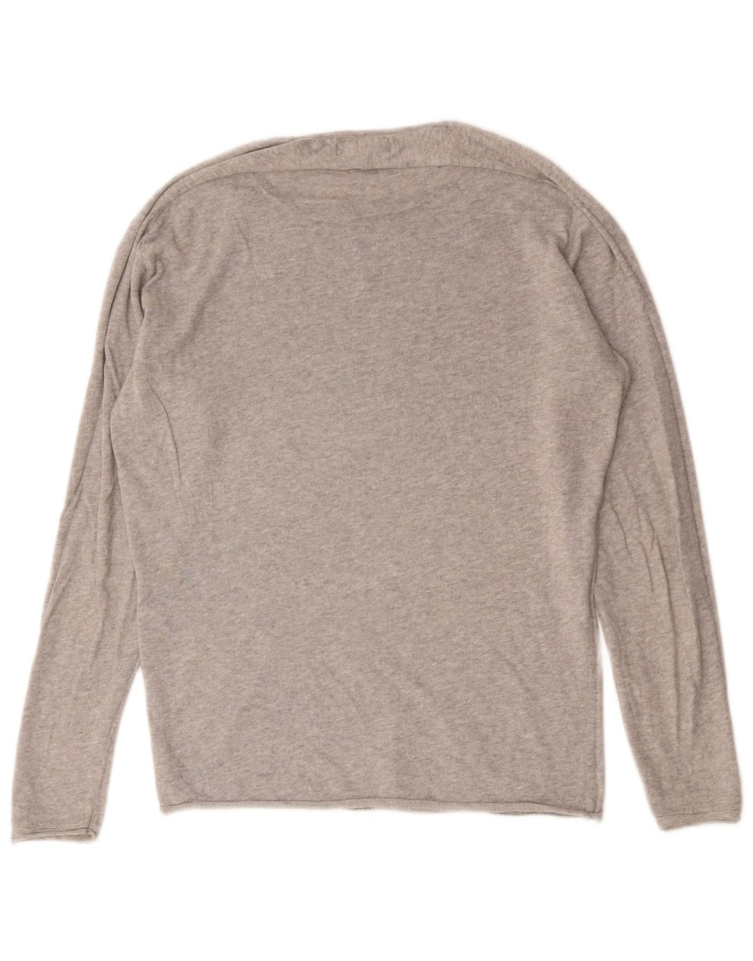 Zara Hombre Jersey Con Cuello Barco Jersey Pequeño Gris Moteado