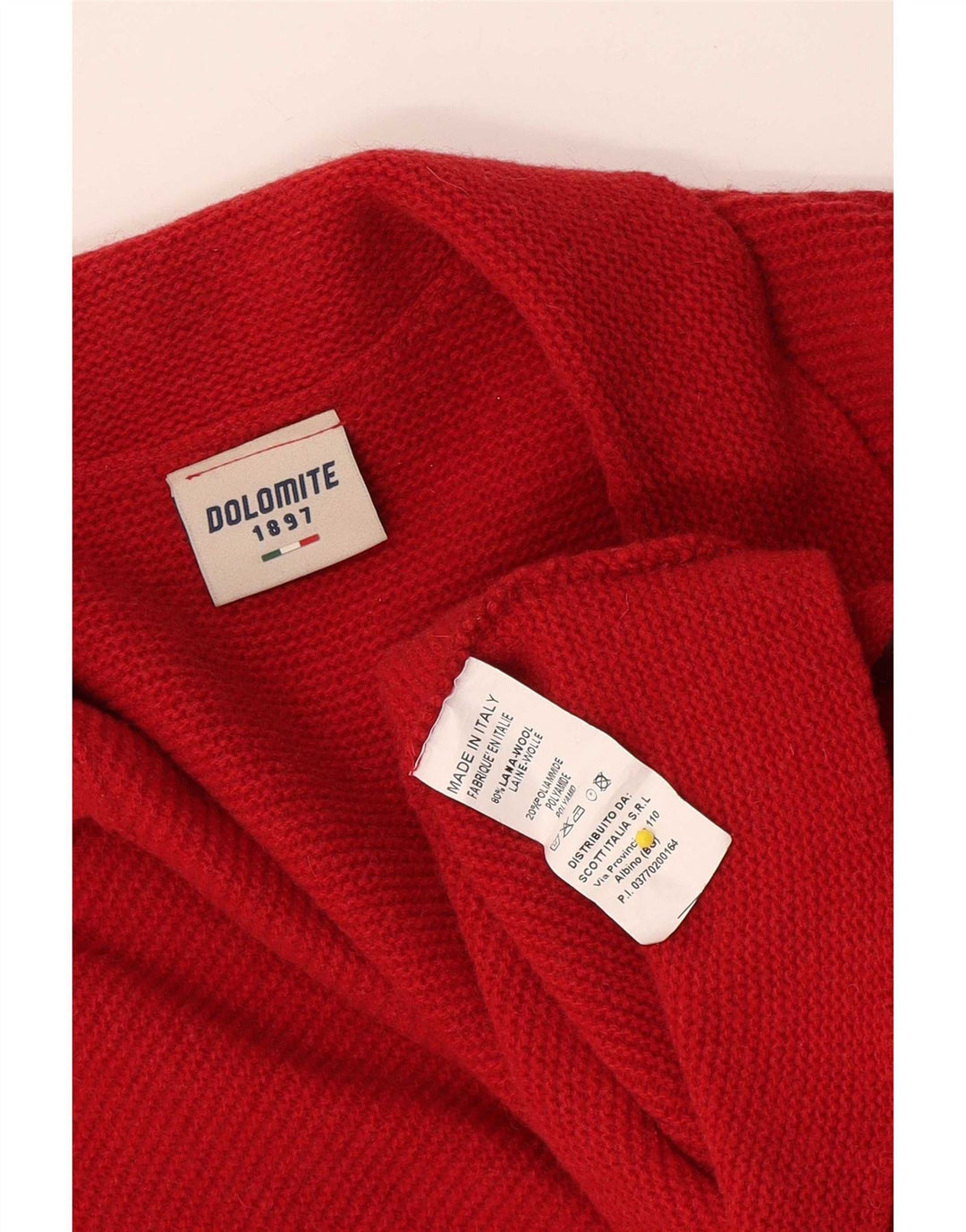 Dolomite Suéter tipo cárdigan para mujer Reino Unido 16 Lana roja grande