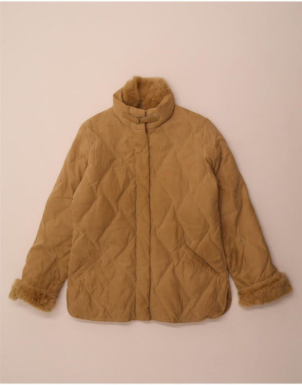 Chaqueta Acolchada Mujer Parisport Loose Fit IT 44 Poliamida Beige Medio