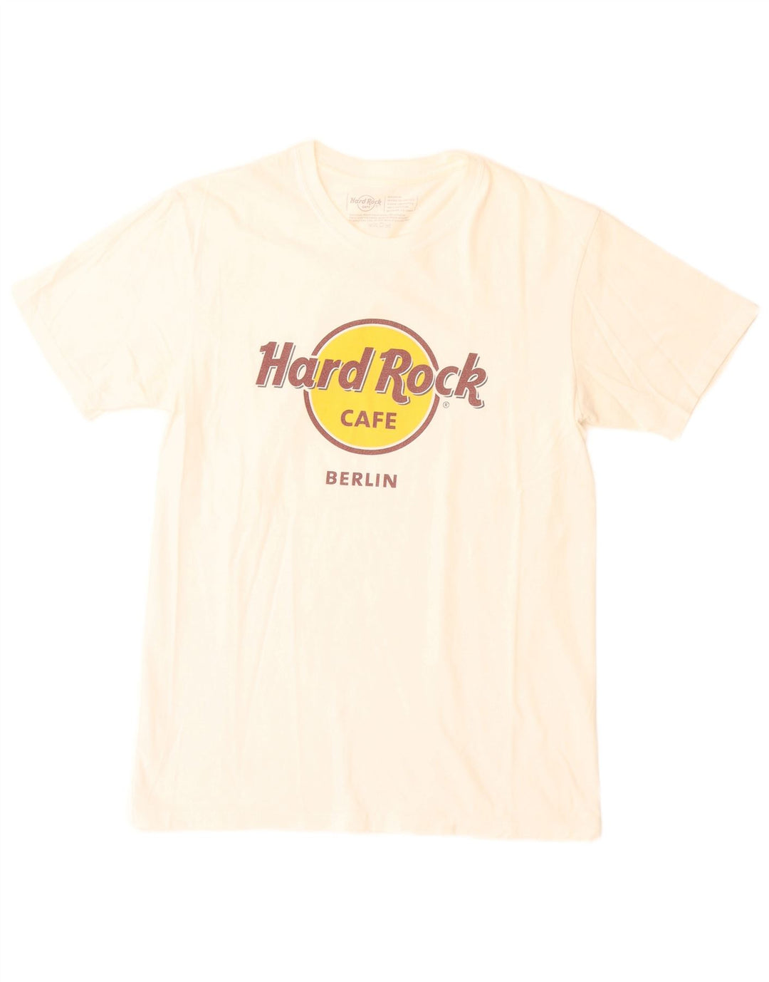 Hard Rock Cafe Hombres Berlin Graphic Camiseta Top Medio Algodón Blanco