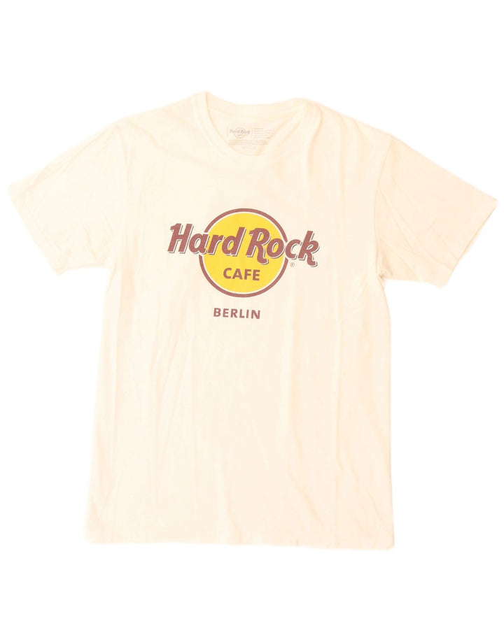 Hard Rock Cafe Hombres Berlin Graphic Camiseta Top Medio Algodón Blanco