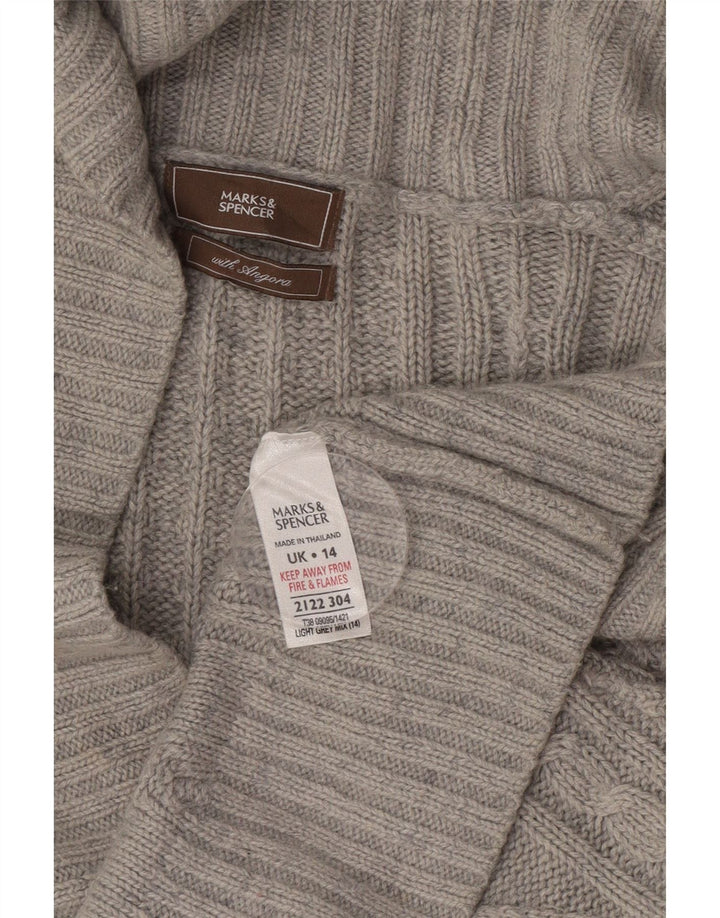 Marks & Spencer - Cárdigan para mujer (talla 40), acrílico gris grande