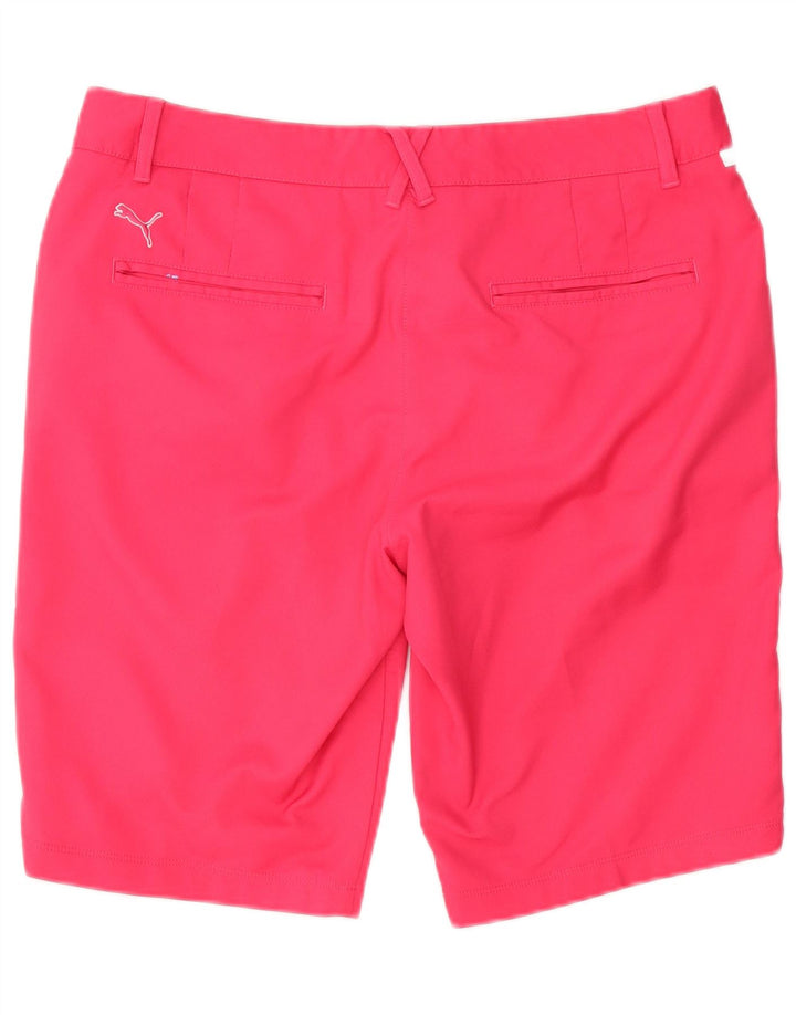 Puma Pantalones cortos chinos para mujer UK 14 Large W34 Poliéster rosa