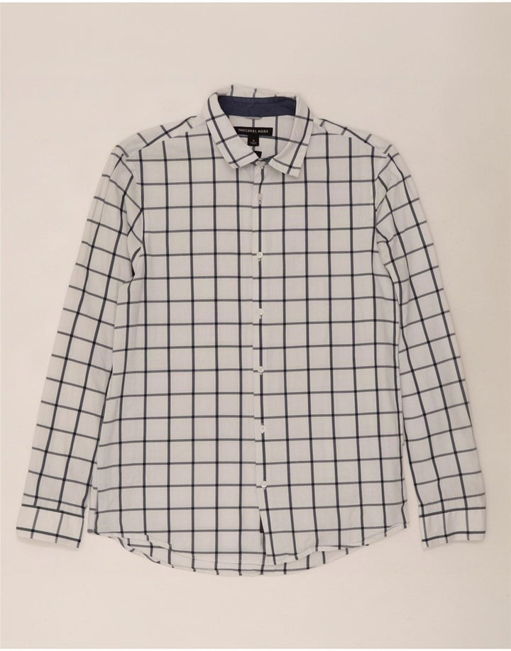 Michael Kors Hombre Camisa Slim Fit Cuadros Blancos Medianos