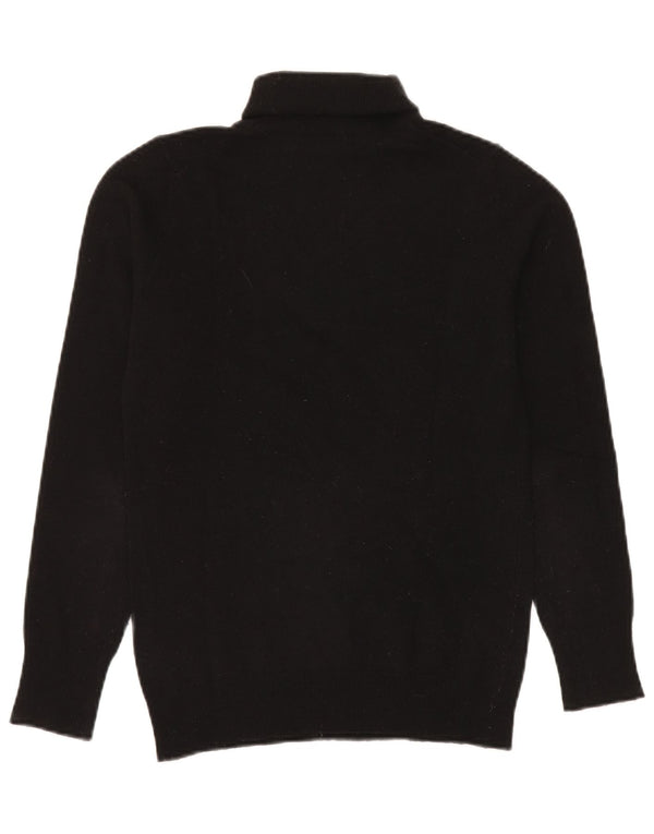 Benetton Jersey De Cuello Vuelto para Mujer UK 40 Small Lana Negra