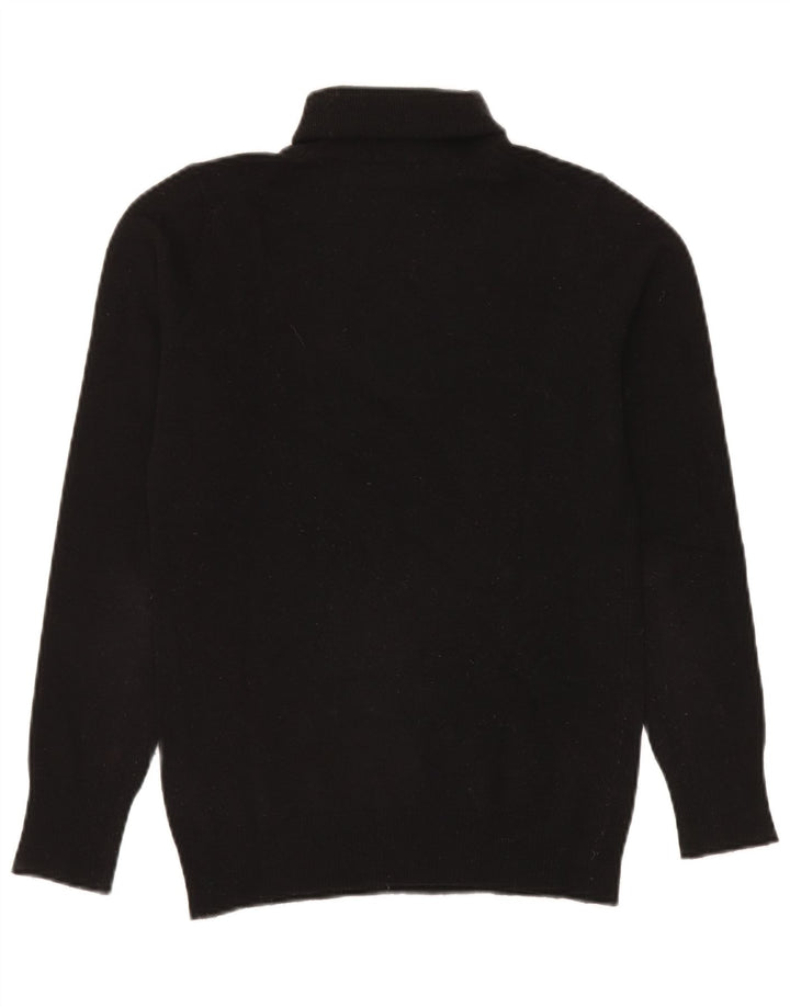 Benetton Jersey De Cuello Vuelto para Mujer UK 40 Small Lana Negra