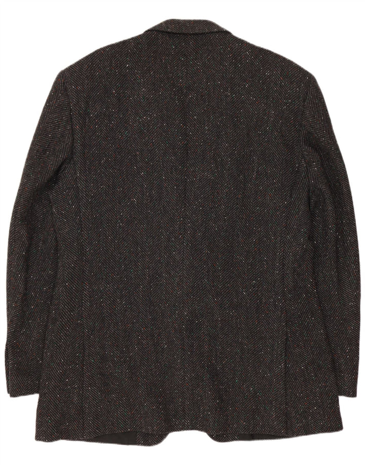 Cacharel Chaqueta tipo blazer de 2 botones para hombre IT 52 XL Lana gris en espiga