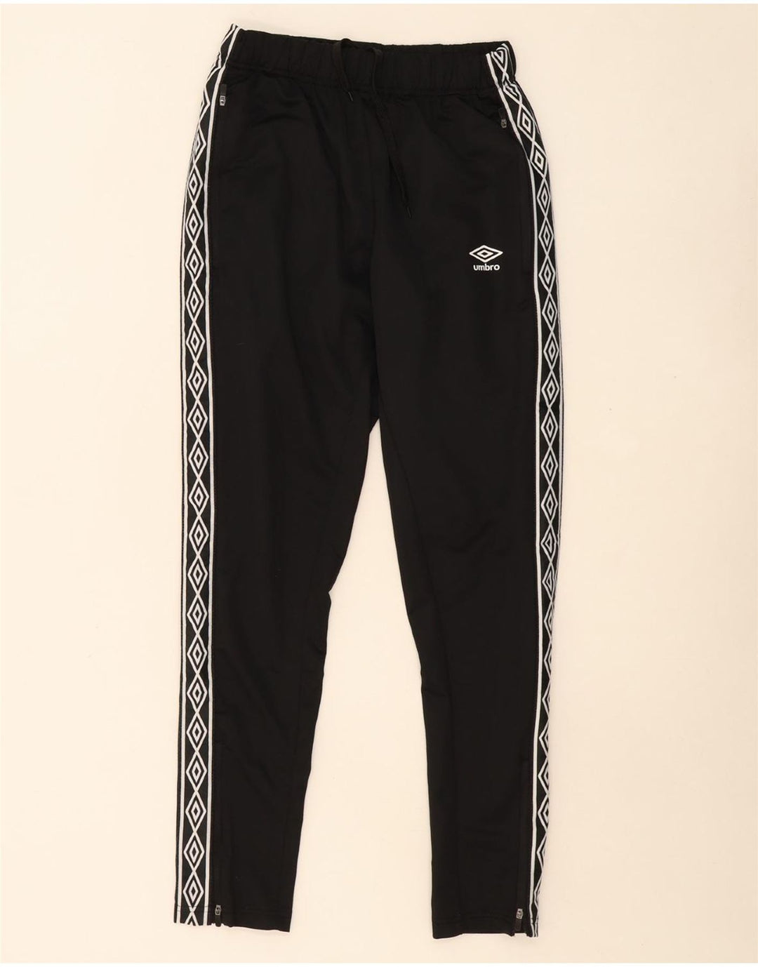 UMBRO Hombre Pantalones De Chándal Gráfico Pequeño Poliéster Negro