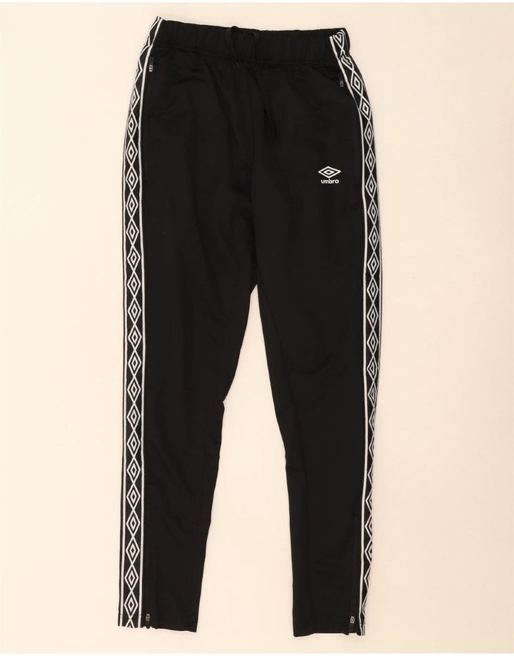 UMBRO Hombre Pantalones De Chándal Gráfico Pequeño Poliéster Negro
