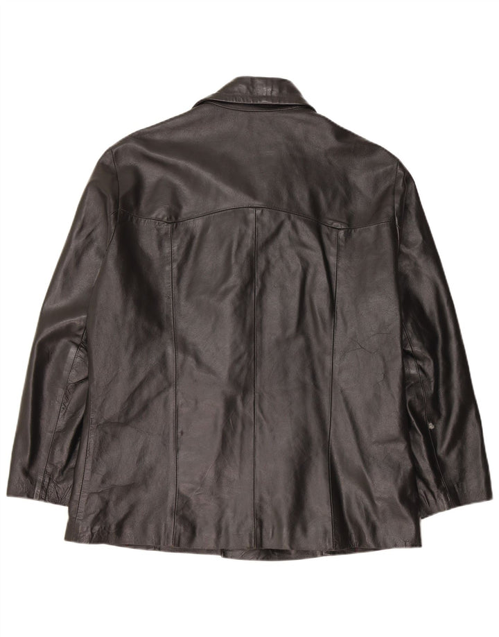 Mitici Anni Chaqueta de cuero para hombre UK 38 Cuero negro mediano