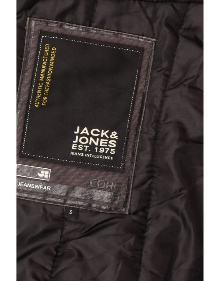 Jack & Jones Chaqueta bomber con capucha para hombre UK 36 Small Poliamida negra