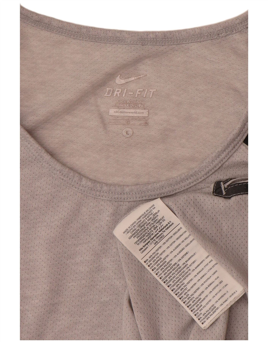 Nike - Camiseta sin mangas Dri Fit para hombre, poliéster color gris grande, talla grande