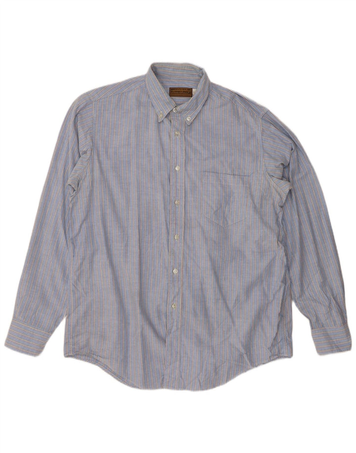 EDDIE BAUER Camisa Hombre XL Rayas Azules