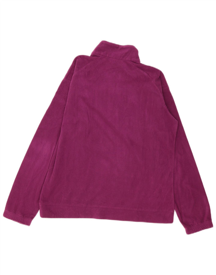 Asics - Jersey de forro polar con cremallera para mujer, talla 40, poliéster morado grande