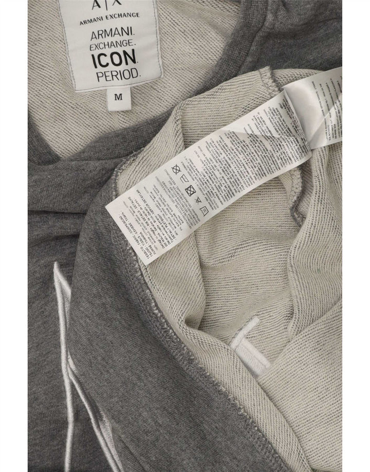 Armani Exchange Hombre Sudadera Gráfica Jersey De Algodón Gris Medio