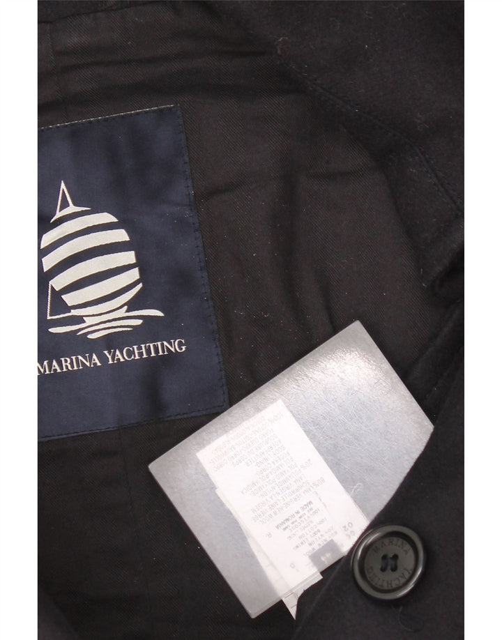 Marina Yachting Chaquetón Mujer IT 44 Medio Negro Lana Nueva