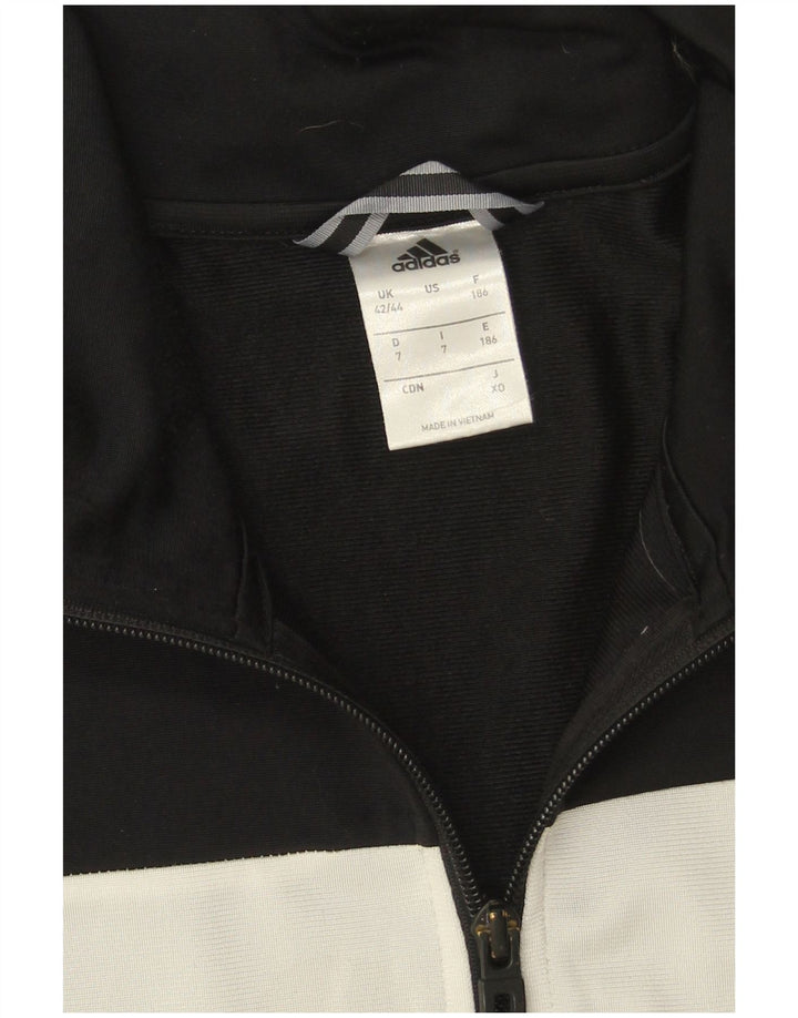 Adidas - Chaqueta de chándal para hombre, talla 42/44, poliéster color negro grande